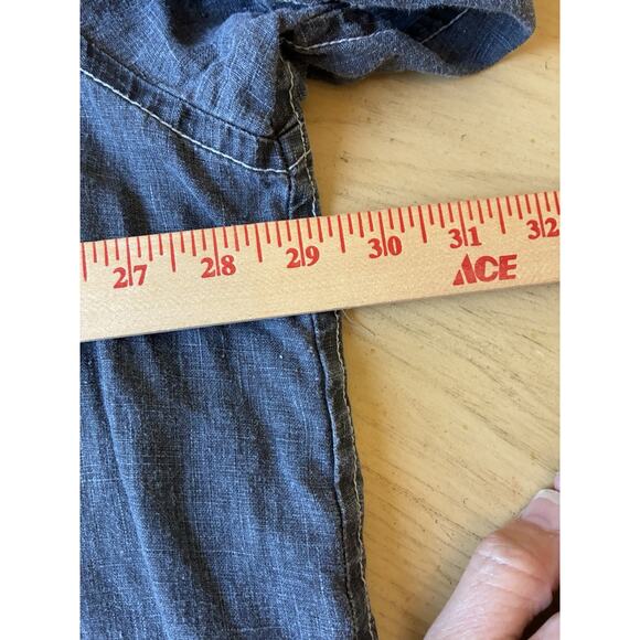 Tommy Bahama 100% Linen Shirt Mens 2XLB Long Sleeve Charcoal Black Breezer $110 - Picture 6 of 12